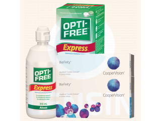 Biofinity® (6 + 6 лещи) + Разтвор Opti-Free Express 355ml