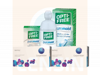 Biofinity® (6 + 6 лещи) + Разтвор Opti-Free Pure Moist 300 + 60 ml