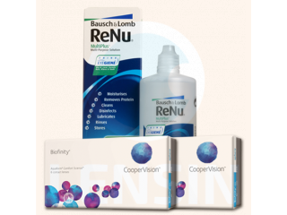 Biofinity® (6 + 6 лещи) + Разтвор Renu MultiPlus 360 ml
