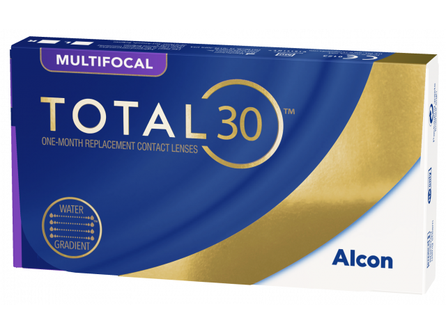 TOTAL30® Multifocal (6 лещи + 2 броя подарък) и Подарък - Несесер TOTAL30 мултифокални контактни лещи