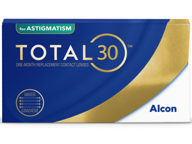 TOTAL30® for Astigmatism (3 лещи + 1 подарък) и Подарък - Несесер TOTAL30 астигматични контактни лещи