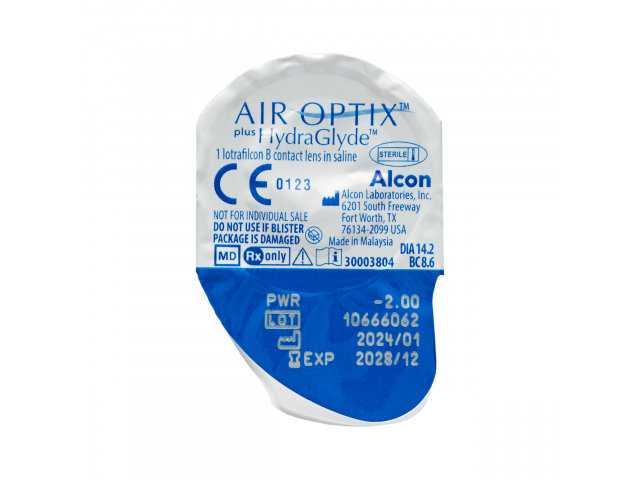 Air Optix® HydraGlyde® (6 лещи) + Разтвор Opti-Free Express 355 ml Пакет с Air Optix plus HydraGlyde