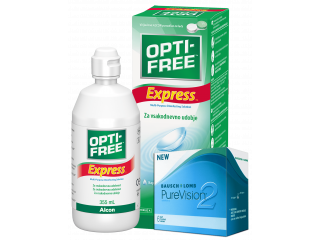 PureVision® 2 HD (2 лещи) + Разтвор Opti-Free Express 355 ml