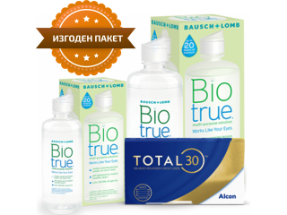 TOTAL30® (3 + 3 лещи) + Разтвор BioTrue 360 + 60 ml