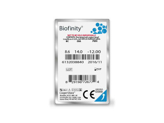 Biofinity® (6 лещи) + Подарък разтвор Opti-Free Pure Moist 60 ml с контейнер