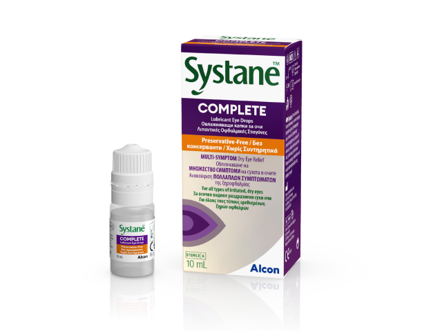 Systane Complete 10 мл - Овлажняващи капки All-in-One - Без консерванти Овлажняващи капки / Изкуствени сълзи