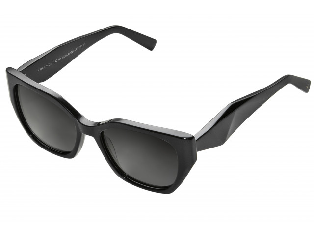 CLARK S4161.01 – Дамски Слънчеви Очила тип „Котешко око“ от масивен черен ацетат (POLARIZED) Слънчеви очила