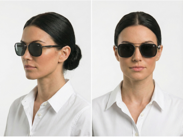 LA MARTINA MAS146.00 - Унисекс слънчеви очила с  минерални стъкла - Ръчно обработени рамки Слънчеви очила