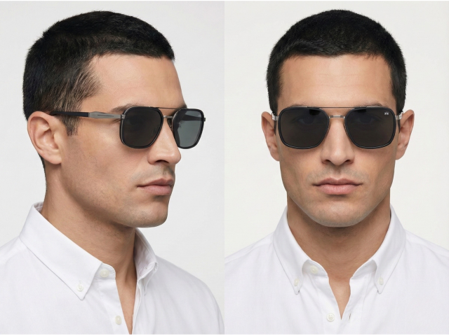 LA MARTINA MAS146.00 - Унисекс слънчеви очила с  минерални стъкла - Ръчно обработени рамки Слънчеви очила