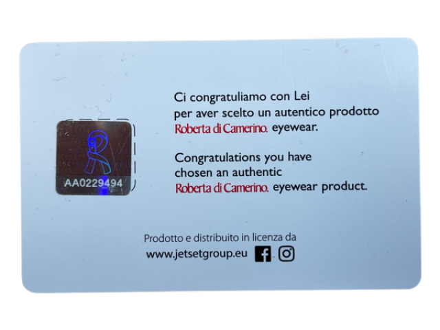 ROBERTA DI CAMERINO RDS501.00 - Дамски слънчеви очила с масивна, ръчно обработена "Кръгла" рамка от черен ацетат Слънчеви очила