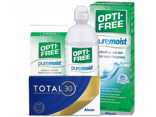 TOTAL30® (4 + 4 лещи) + Разтвор Opti-Free Pure Moist 300 ml + 60 ml