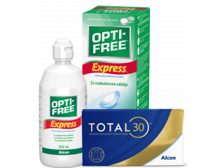 TOTAL30® (2 лещи) + Разтвор Opti-Free Express 355 ml