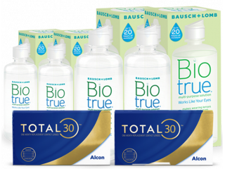 TOTAL30® (6 + 6 лещи) + 2 Разтворa BioTrue 360 + 60 ml