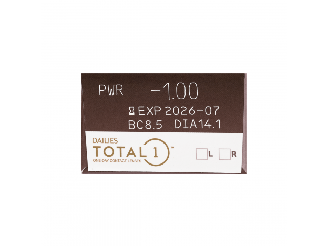 Dailies Total1® (30 лещи + 5 подарък) Еднодневни контактни лещи с Воден градиент (30 + 5 броя-подарък)