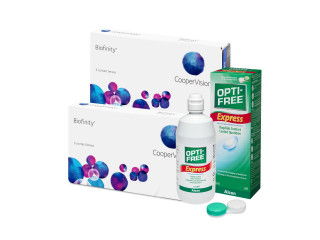 Biofinity® (3 + 3 лещи) + Разтвор Opti-Free Express 120 ml