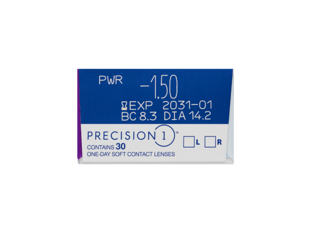 Precision1® (30 лещи + 5 подарък) Еднодневни силикон-хидрогелни лещи (30 броя)